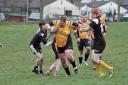 Daniel Spencer on the charge for Cowling Harlequins (52132076)