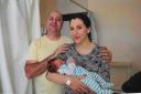 Giovanni Richetta, daughter Daniella and grandson Enzo - who he wanted to call him "Grumpa"