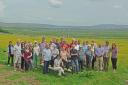 More than 40 people attend the official launch of the Stories in Stone project at Broadrake Farm near Chapel-le-Dale.