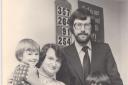 John Mollitt and his family in their official photgraph when he was inducted pastor at Ingleton in October 1979. Pictured with him are wife Pat, Joanna, then two, and Andrew, then six