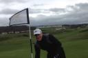 Skipton Golf Club chairman Mick Hirst after his hole in one