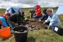 The amateur archaeologists digging at the site