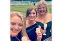 Roses at Twickenham.  From left to right - Team Manager, Kimberley Chapman. Captain, Olivia Schepisi and Vice-Captain, Charlotte Knowles.