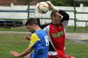 Ben Gorman (left) in action for Barnoldswick Town a few years ago. Picture: Pete Naylor.