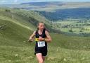 In the ladies race, Howgill Harriers Elsie Butler was first to the summit. Pic: Jim Davis
