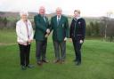 Pic caption: Top team. New Skipton Golf Club captain Roger Moore, second left, is congratulated by retiring captain, Ian Sewell, joined by Sylvia Eastwood, left, and Dagmar Hecker-Woodhead, re-elected president and ladies captain respectively.