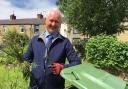 David Lambert with his green bin