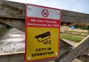 No dog fouling CCTV sign in Gargrave