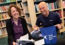 Library assistant Toria Morris and Simon Pierce, health and wellbeing manager at North Yorkshire Sport, prepare for one of last year’s slipper socials.