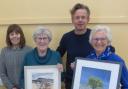Clapham Art Group members, from left: Sarah Thornton, Linda Clemence, leader; James Innerdale and Margaret Blackburne.