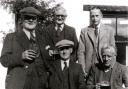 Owd tap oylers, from left, standing, Tom Lister Ellison, Bill Quinliven and Joe Harry Haigh, and seated, Ralph Whiteoak and Reg Ellison (image courtesy of John Langford)