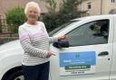 A Dales Community Care customer with one of the new vehicles
