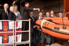 Launch of the new Scarborough lifeboat, thanks to Hillards charity