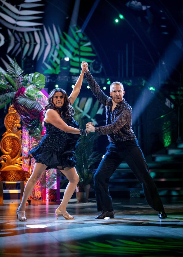 Craven Herald: Nina Wadia and Neil Jones during the dress run for the first episode of Strictly Come Dancing 2021. Credit: PA