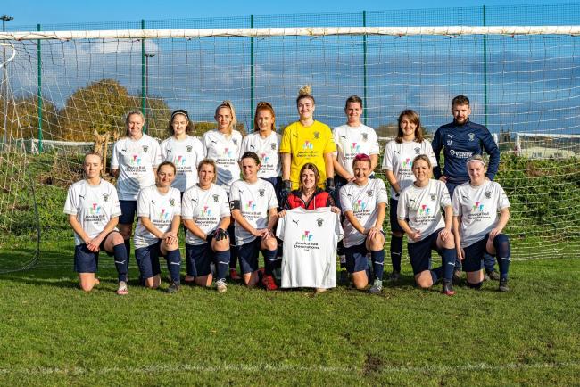 Skipton Town AFC Ladies debuted their new home kit at the weekend, sponsored by an ex-player’s business, Jessica Ball Decorations