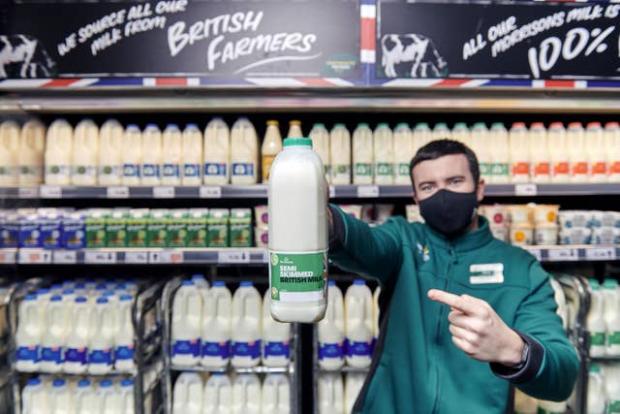 Craven Herald: Morrisons is to scrap “use by” dates on most of its milk in a bid to reduce food waste. (PA/Morrisons)