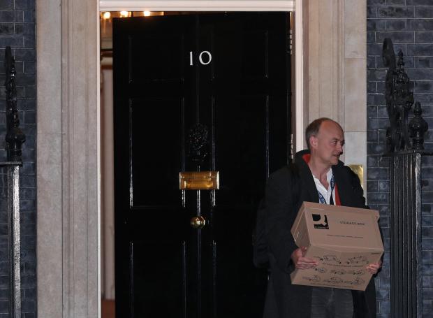 Craven Herald: Photo via PA shows Prime Minister Boris Johnson's former aide Dominic Cummings leaving 10 Downing Street, London, with a box, in November 2020.