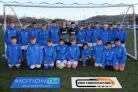 Players at Embsay Juniors with their new kit