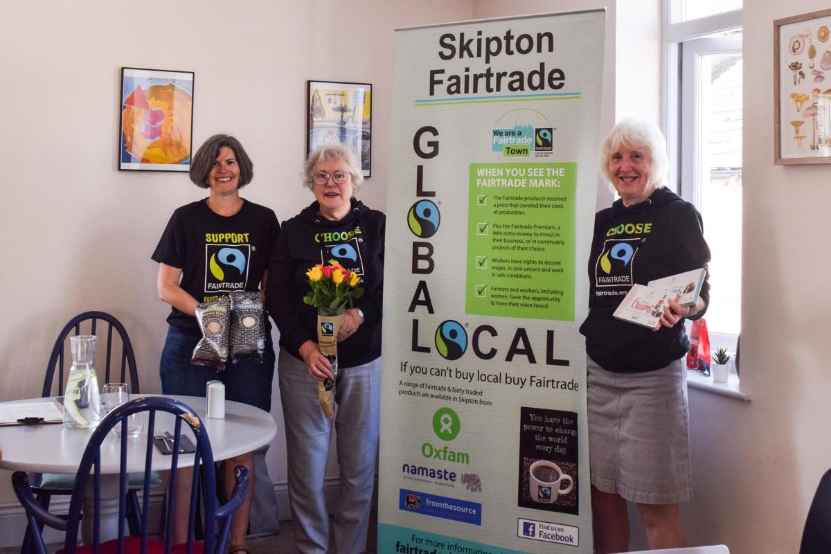 Members of the Skipton Fairtrade team