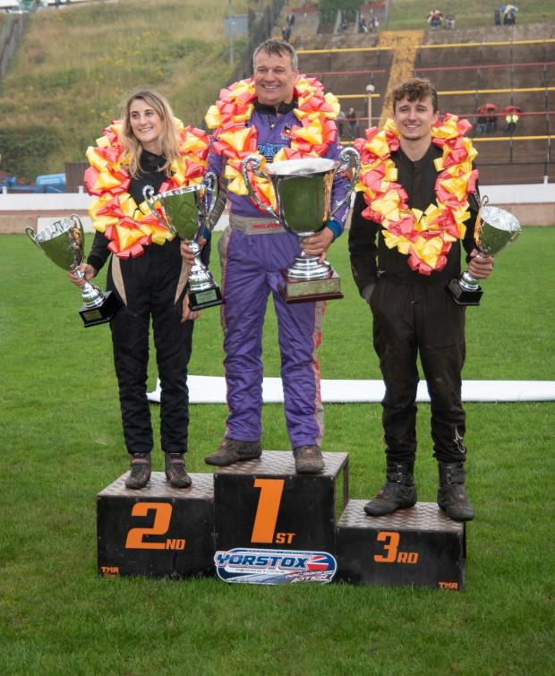 Craven Herald: The Wainmans eventually got to stand on their podium, even if it was makeshift one in Bradford at Odsal Stadium, not Northampton.