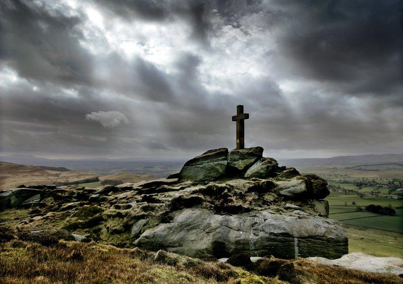 Rylstone Cross stands tall above the village in this moody shot captured by Craven Herald photographer Stephen Garnett. 