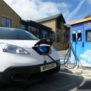 Electric vehicle charging in Skipton's High Street car park
