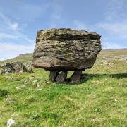 A boulder which makes part of Norber Erratics.