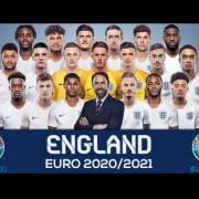 The England team in the Euro 2020 competition