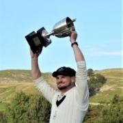 Will Davidson lifting the league title for Settle, but they couldn't quite add the T20 crown.