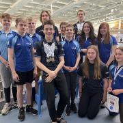Some of the successful Skipton Swimming Club members at the Yorkshire Championships.