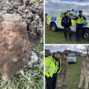 Hand grenade found during dig near Wigglesworth