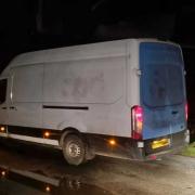 The abandoned Transit van. Picture North Yorkshire Police