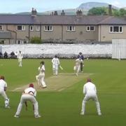 Archie Phillipson batting against Barnoldswick