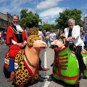 Sheep day drew the crowds to Skipton this year, pictured are mayor, Rick Judge, and deputy mayor, Sheila Bentley