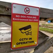 No dog fouling CCTV sign in Gargrave