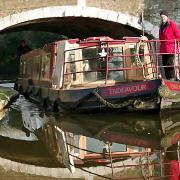 The Spirit of Endeavour on the canal at Skipton