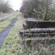 Part of the old railway bed near Elslack