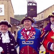 From  left Terry Ford, Otley; Les Cutts, Loyal Company of Town Criers, and Bob Kendall, Grassington
