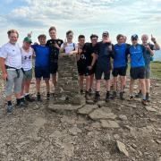 Wharfedale U16s at the top of one of three peaks