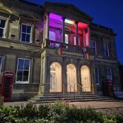 Skipton Town Hall  all ready for Pride