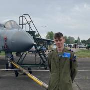 Oliver Birdsall instructing at the National Air and Space camp at RAF Syerston