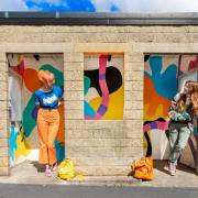 Interactive live mural painting in Skipton for Yorkshire Day