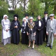 Skipton Mayor Sheila Bentley and members of the friends group celebrate heritage day at Raikes Burial Ground