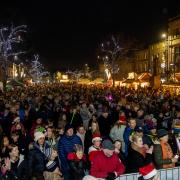 The Christmas lights are switched on in Skipton