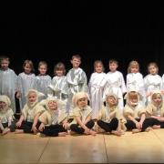 Some of the children at Skipton Parish School in their Christmas production
