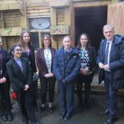 MP Julian Smith and students at Skipton Girls High School