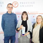 Collecting the award,  from left: Bean Loved Daniel Mason, Penny McAvoy, and Angela Smith