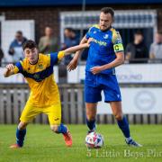 Andy Hill (right) assisted Barlick's only goal on Saturday. Photo: 5 Little Boys Photography