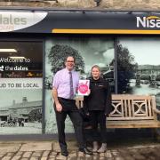 Rev Peter Thomas and Laura Robinson, manager of  Dales Market Square