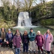 Walking group at Janet's Foss